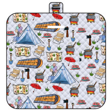 Extra Large Family Portable Picnic Blankets, 200x200cm Waterproof Sandproof Foldable Tote for Camping Beach Travel Hiking