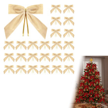 Soft Velvety Holiday Bowknot Decoration Twist Knot-Beige