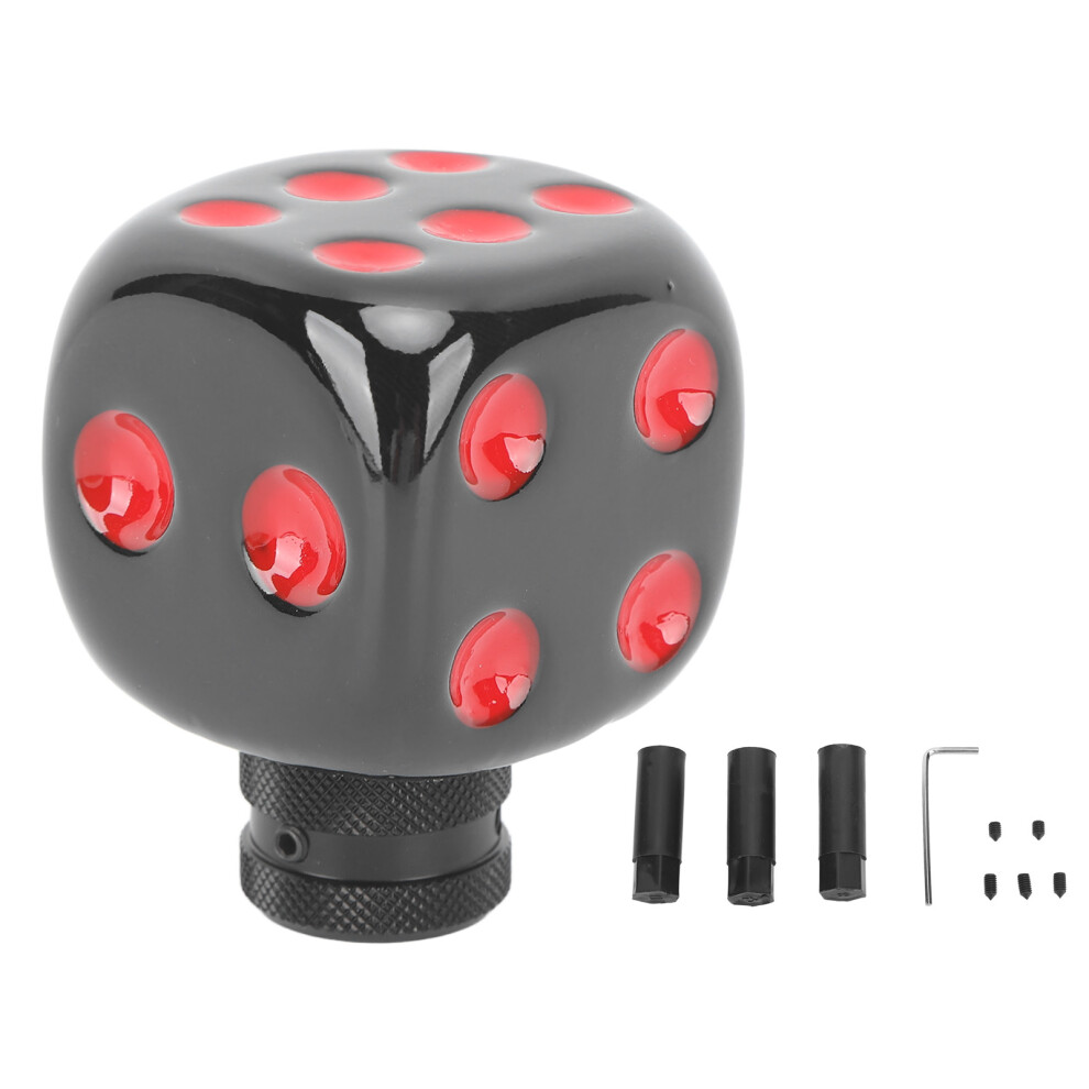 Dice Shape Shift Head Resin Gear Shifting Lever Black/Red 8320539760902