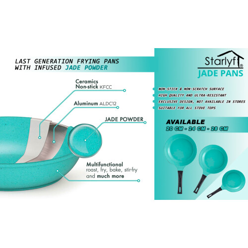 (24 CM) Jade Pan Non Stick, All Stove Tops, Scratch-Proof 2