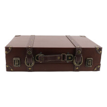 Vintage Leather Suitcase European Style Brown