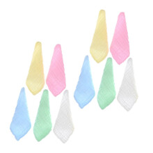 10pcs Cotton Washcloths Soft Absorbent Muslin Towels for Newborns Bathing Cleaning Burping Quick Dry Breathable 30x30cm