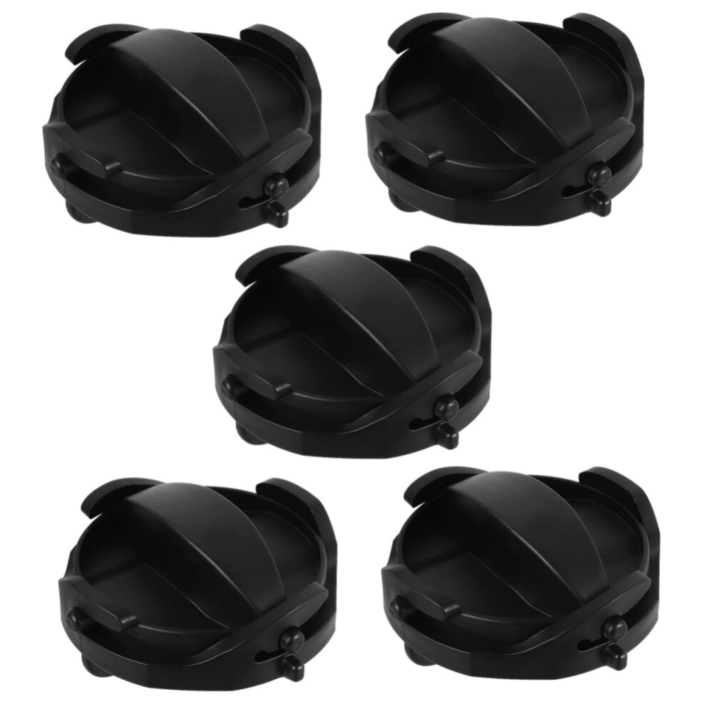 5Pcs Sewer Cap Replacement Drainage Cap For Camper Trailer Hose 10X10x6cm Leakproof Abs Material Black 6038364059635