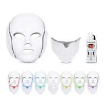 Professional 7 Colour LED Light Therapy Facial Mask and Neck Device for Home Use - Anti-Ageing, Acne Treatment, Skin Rejuvenation