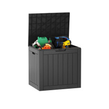 EAST OAK Outdoor Storage Box  31 Gallon Deck Box  Waterproof Resin Storage Bin for Patio Cushions  Gardening Tools  Pool Accessories  Lockable  UV Res