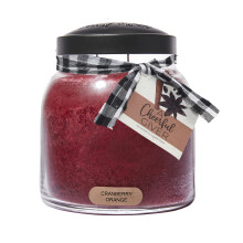 A Cheerful Giver - Cranberry Orange - 34oz Papa Scented Candle Jar with Lid - Keepers of the Light - 155 Hours of Burn Time Gift for Women Red