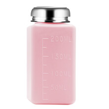 Liquid Dispenser Pumping Bottle 100-250ml Stainless Steel Press Head for Nail Polish Remover and Liquid Storage