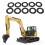 50mm Bucket Pin Shim Kit Increase Greasing 12