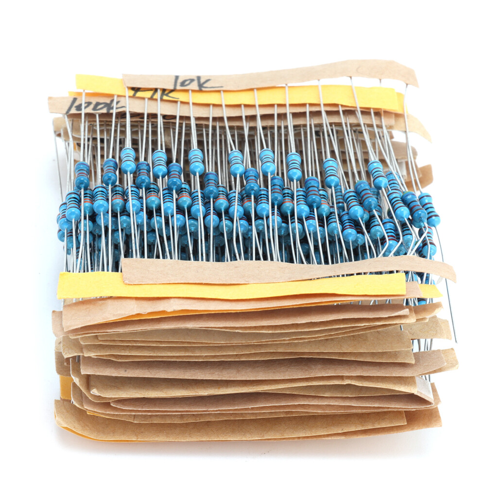300Pcs Resistors 30 Values 10Î©1Mî© 1/4W 1Ï¼ Metal 8320539762869