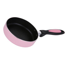 Mini Non Stick Frying Pan Pink 20cm for Induction and Gas Cookers Easy Clean Smooth Surface for Frying and Braising