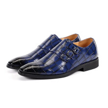 Shoes Men Fashion Business Classic Male Suits Wedding Shoes Blue Size 40 EU Casual Formal Footwear
