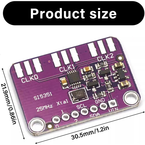 Board Module with 3 Output Channels 8KHz-160MHz for I2C Signal Generator Microcontroller - Programmable, High-Performance 2