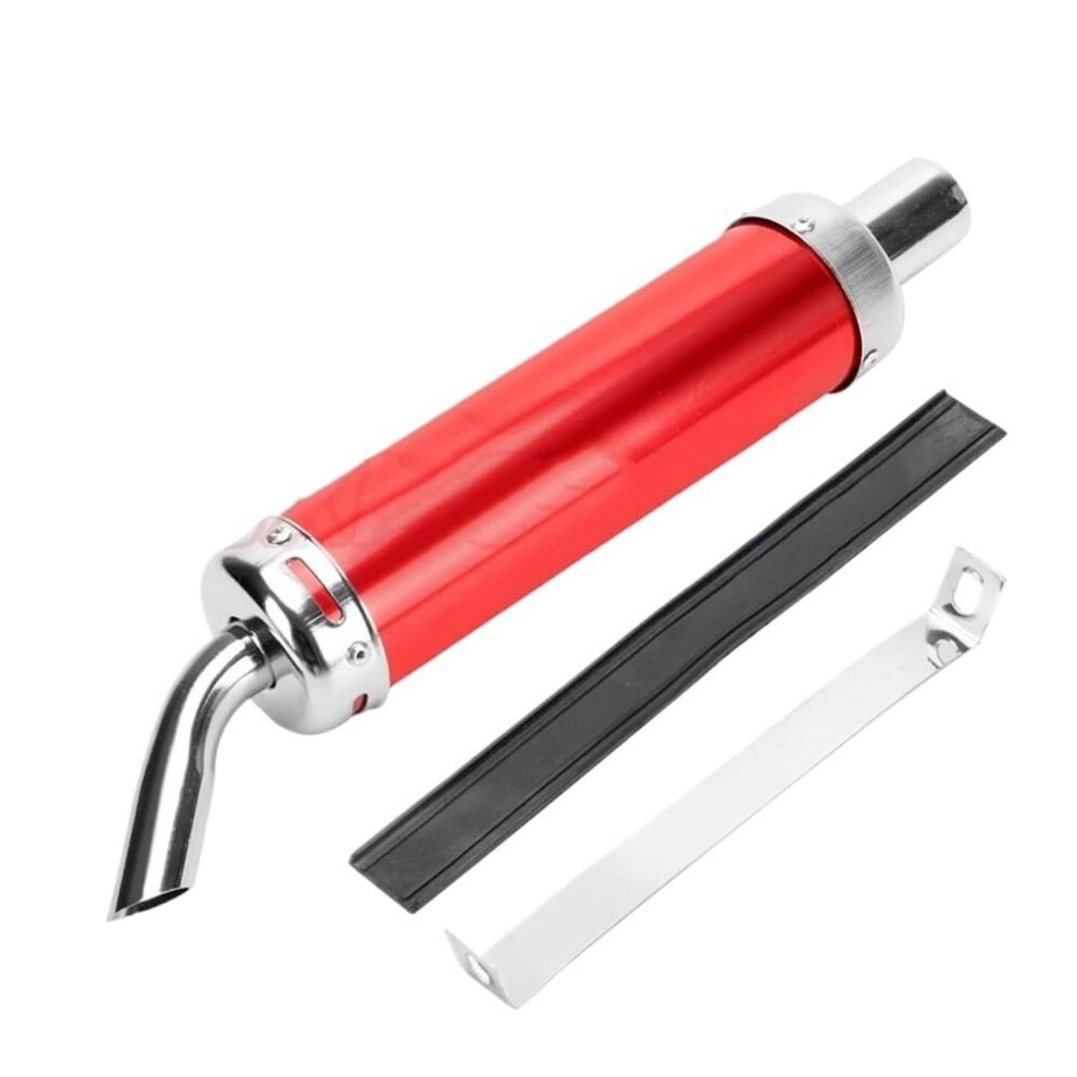Adjustable Muffler Silencer Universal 28Mm Metal Exhaust Pipe For 2 Stroke Motorcycle Â And Motocross Design Black/Red 6447073339653
