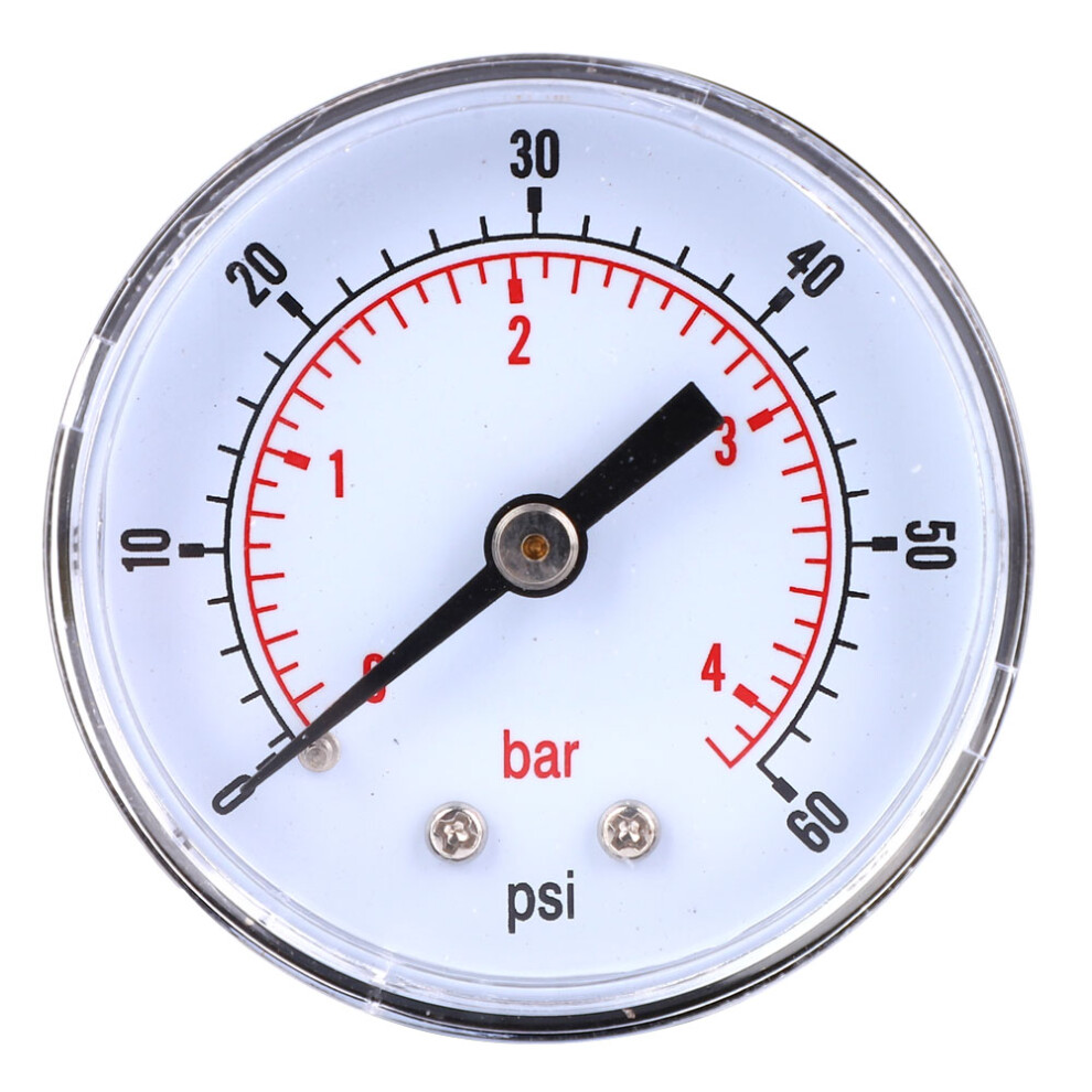Pressure Gauge 50mm Dial 1/8 BSPT Back Connection