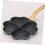 Multi Function Kitchen Egg Pan for Four Eggs, Wooden Handle, Nonstick, Wear Resistant, Compatible with All Stovetops 2