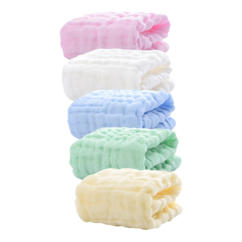 Cotton Burp Towels 5Pcs Multi Layer Soft Absorbent Towels for Newborns Machine Washable Baby Shower Gifts