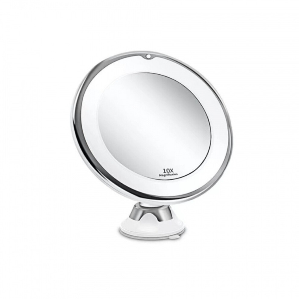 Cosmetic mirror 10x magnification LED illuminated make-up mirror