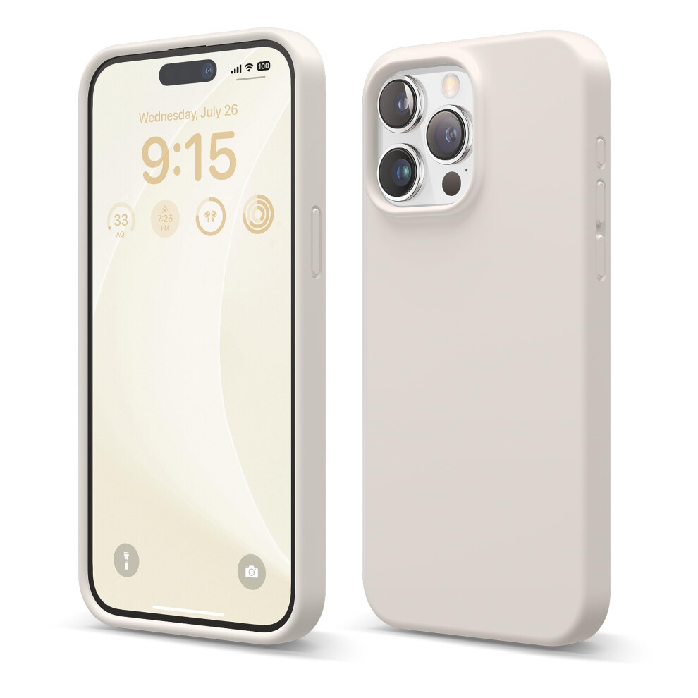 Elago Liquid Silicone Case Compatible With Iphone 15 Pro Max Premium Quality Full Body Protection Case [4-Layer Shockproof Structure] Soft Microfib 8809919815949