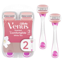 Gillette Venus ComfortGlide Witte Thee Vrouwen Wegwerpscheermes, 2 Stuks