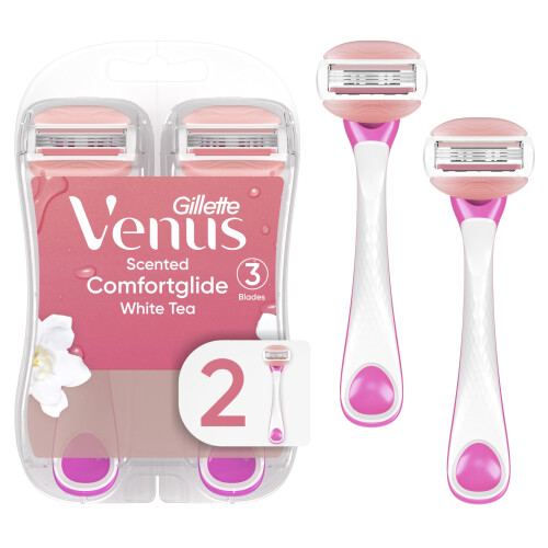 Gillette Gillette Venus ComfortGlide Λευκό Τσάι Γυναικείο Ξυράφι μιας Χρήσης, 2 Τεμάχια