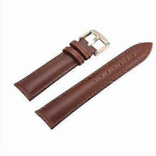 Brown Watch Strap Leather 20 Mm Gold Buckle Watch Leather Strap Brown M