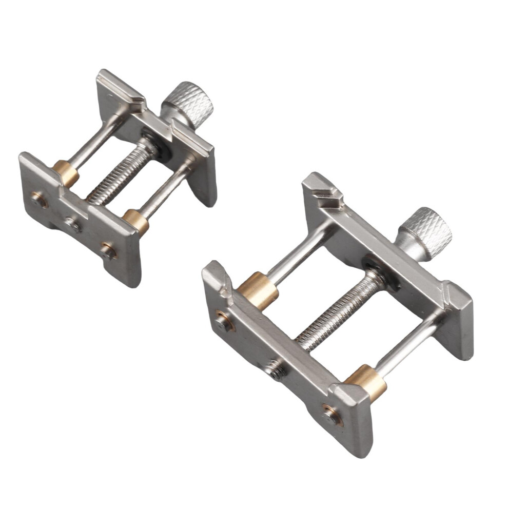 2Pcs Watch Movement Clamp Aluminum Alloy Case Vice
