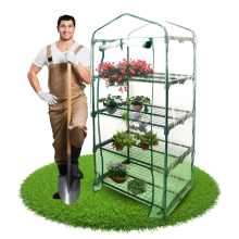 Mini serre de balcon avec 4 étagères, étagère potagère à plusieurs niveaux, herbier