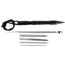 Schwarze Aluminium DIY Fallschirmkord Stricknadeln Spike-Set 6 Stück