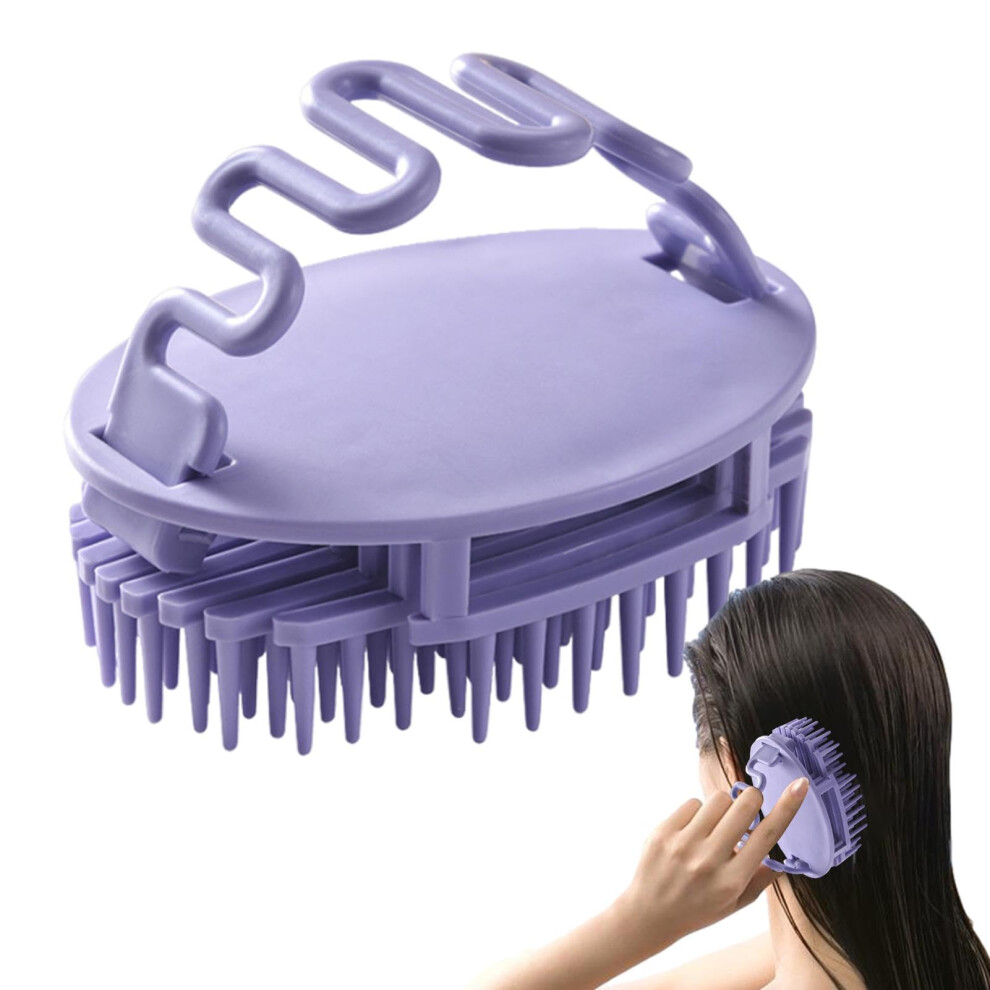 Scalp Scrubber Brush for Wet and Dry Hair, Soft Scalp Massager for All Hair Types, Ergonomic Design, Gentle Cleansing