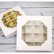 Empty Sweet Boxes with Inserts and Window for Chocolate Cake Packaging, 10 Pack Pick and Mix Celebration Gift Boxes