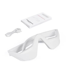 Under Eye Red Light Therapy Glasses with Microcurrent, LED Eye Mask for Red Light Treatment of Bags, Dark Circles, and Puffiness