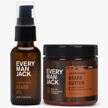Paquete de aceite y manteca para barba Every Man Jack - Fragancia de s   ndalo - Rejuvenece, hidrata y peina barbas secas - Derivado naturalmente c