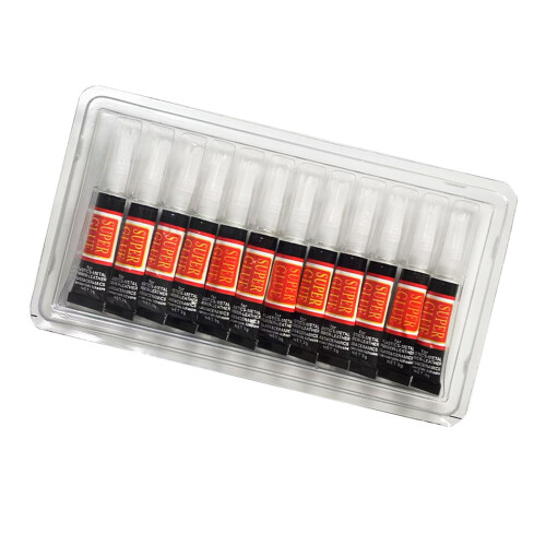 12 Pcs Quick Drying Super Glue Set Strong Adhesive Liquid for Instant Repairs Multi-Surface Use Waterproof Formula
