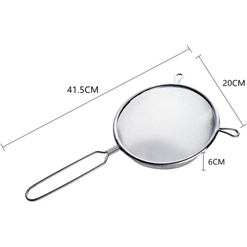 Filter – Mikroperforiertes Sieb – Reis-, Pasta-, Nudeln-, Gemüsefilter – Edelstahl – 20 cm. 2