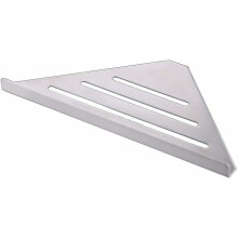 Suporte triangular para chuveiro, suporte para sabonete de parede para organização de banheiro e cozinha (prata polida)