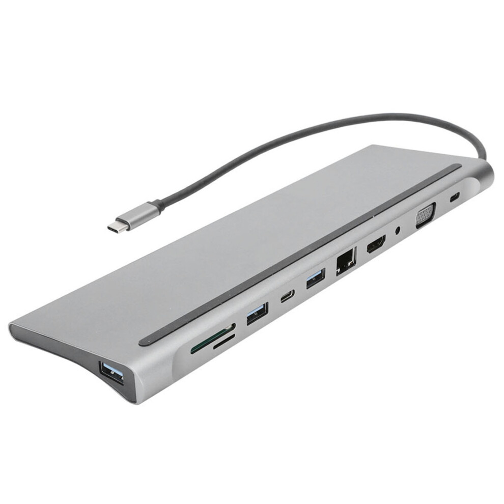 11-In-1 Type-C Hub Dock Usb3.1 Hdmi Vga Ethernet Card Reader Adapter 8401346248019