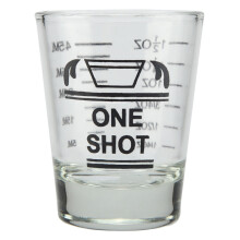 Copo medidor de vidro transparente pequeno de 45 ml Essential Bar Jigger Cocktail Tools Black Scale