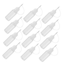 Small Plastic Squeeze Bottles 12pcs Fine Tip Glue Bottles Leakproof PE Material for Craft and DIY Projects