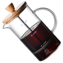 Glass Press Maker for Loose Tea - Manual Kettle Strainer, Sturdy Glass Construction for Home Brewing