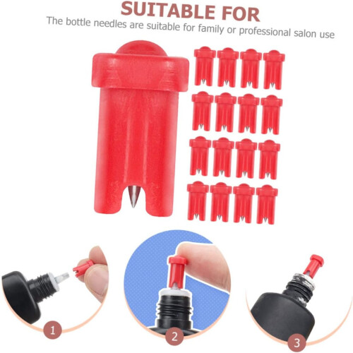 100pcs Eyelash Glue Bottle Tips Precision Applicator Needles for Eyelash Extensions Durable Anti-Blocking Design 1