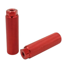 Black Aluminum Alloy Bike Pegs 2 Pack - Anti-Slip 3/8 Inch Compatible Foot Pegs for Mountain BMX Dirt Bikes Red