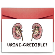 Humor Graduation Card for Medical Student Nurse, Funny Thank You Card for Nephrologist, Kidney Donor Appreciation Card