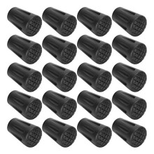 20Pcs Heavy Duty Rubber Walking Stick Tips Non-Slip Ferrule Protectors for 11mm Hiking Trekking Poles