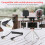 Mobile Phone Video Stabilizer Set with 49 LED Light & Microphone, Black 10