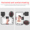 Mobile Phone Video Stabilizer Set with 49 LED Light & Microphone, Black 11