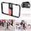 Mobile Phone Video Stabilizer Set with 49 LED Light & Microphone, Black 8