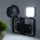 Mobile Phone Video Stabilizer Set with 49 LED Light & Microphone, Black 7
