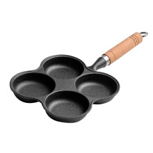 Nonstick Egg Frying Pan 20cm with Comfortable Handle for Induction and Open Flame Cooking, Versatile Omelette Maker