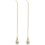 Women Teardrop Cubic Zirconia Threader Long Chain Line Thread Dangle Earrings 1