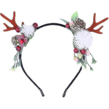Deer Xmas Hairband Antlers Hair Hoop with Ears for Ladies And Girls Christmas Thanksgiving High Quality